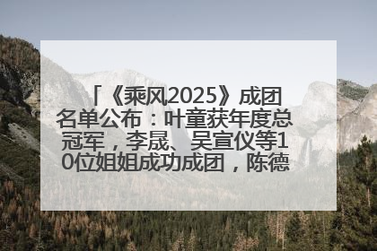 《乘风2025》成团名单公布：叶童获年度总冠军，李晟、吴宣仪等10位姐姐成功成团，陈德容获年度高光人物