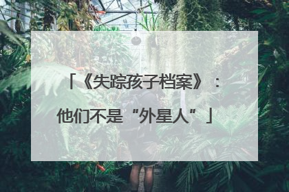《失踪孩子档案》：他们不是“外星人”