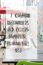 《扬州雕版印刷技艺志》在江苏扬州首发 传承城市记忆
