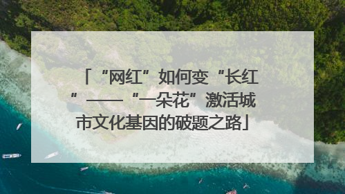 “网红”如何变“长红”——“一朵花”激活城市文化基因的破题之路