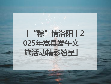 “粽”情洛阳丨2025年嵩县端午文旅活动精彩纷呈