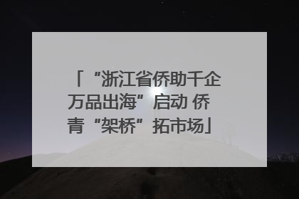 “浙江省侨助千企万品出海”启动 侨青“架桥”拓市场