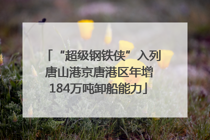 “超级钢铁侠”入列 唐山港京唐港区年增184万吨卸船能力