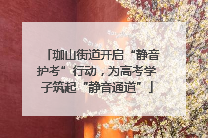 珈山街道开启“静音护考”行动，为高考学子筑起“静音通道”