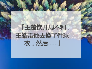 王楚钦开局不利，王皓带他去换了件球衣，然后……