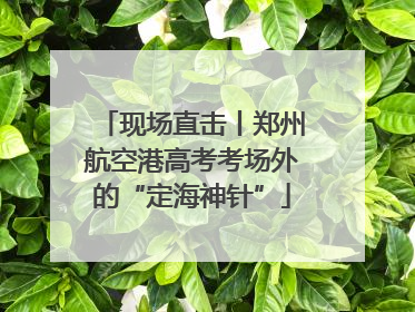 现场直击丨郑州航空港高考考场外的“定海神针”