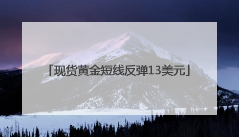 现货黄金短线反弹13美元