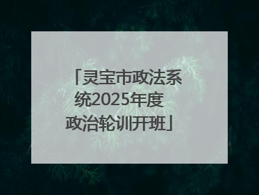 灵宝市政法系统2025年度政治轮训开班