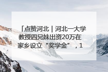 点赞河北｜河北一大学教授四兄妹出资20万在家乡设立“奖学金”，13年为320名农村学生种下“希望的种子”