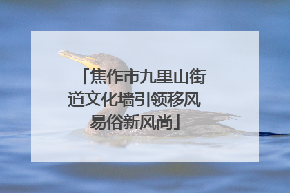 焦作市九里山街道文化墙引领移风易俗新风尚