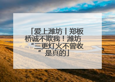 爱上潍坊丨郑板桥诚不欺我！潍坊“三更灯火不曾收”是真的