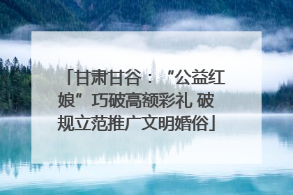 甘肃甘谷：“公益红娘”巧破高额彩礼 破规立范推广文明婚俗