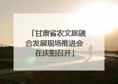 甘肃省农文旅融合发展现场推进会在庆阳召开