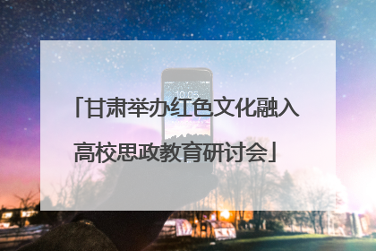 甘肃举办红色文化融入高校思政教育研讨会