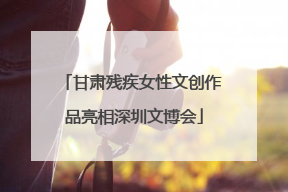 甘肃残疾女性文创作品亮相深圳文博会