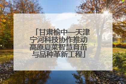 甘肃榆中—天津宁河科技协作推动高原夏菜智慧育苗与品种革新工程