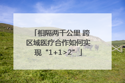 相隔两千公里 跨区域医疗合作如何实现“1+1>2”