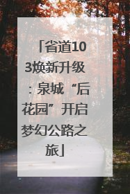 省道103焕新升级：泉城“后花园”开启梦幻公路之旅