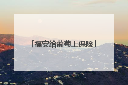 福安给葡萄上保险