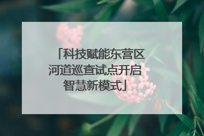 科技赋能东营区河道巡查试点开启智慧新模式