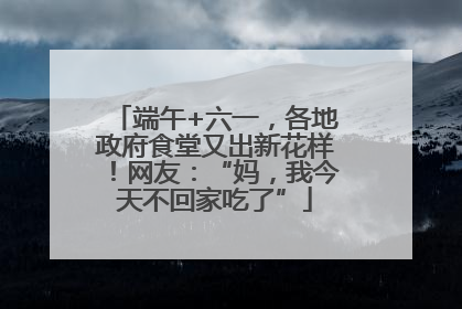 端午+六一，各地政府食堂又出新花样！网友：“妈，我今天不回家吃了”