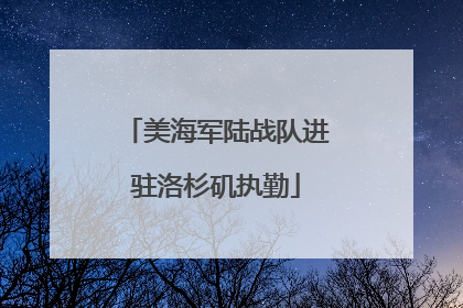 美海军陆战队进驻洛杉矶执勤