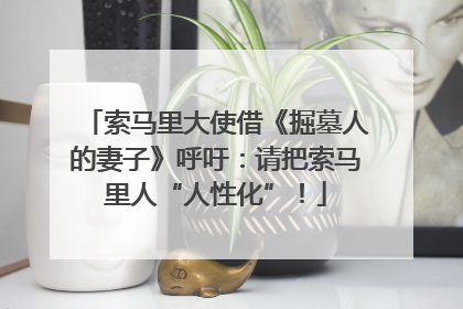索马里大使借《掘墓人的妻子》呼吁：请把索马里人“人性化”！
