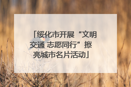 绥化市开展“文明交通 志愿同行”擦亮城市名片活动