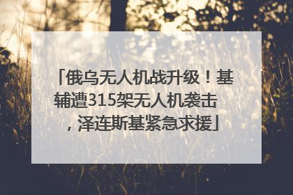 俄乌无人机战升级！基辅遭315架无人机袭击，泽连斯基紧急求援