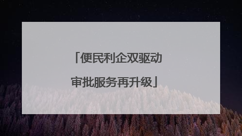 便民利企双驱动 审批服务再升级