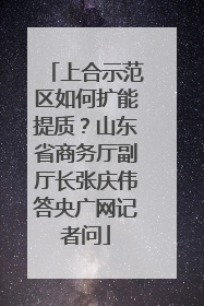 上合示范区如何扩能提质？山东省商务厅副厅长张庆伟答央广网记者问