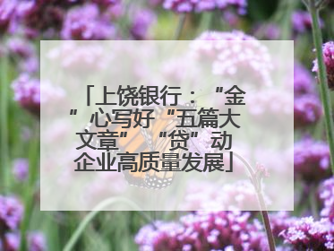 上饶银行：“金”心写好“五篇大文章” “贷”动企业高质量发展