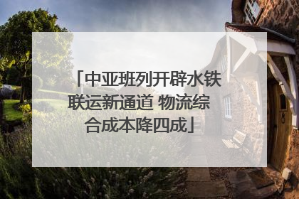 中亚班列开辟水铁联运新通道 物流综合成本降四成