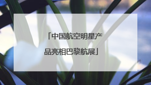 中国航空明星产品亮相巴黎航展