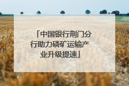 中国银行荆门分行助力磷矿运输产业升级提速