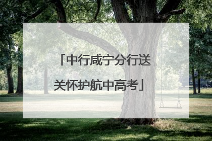 中行咸宁分行送关怀护航中高考