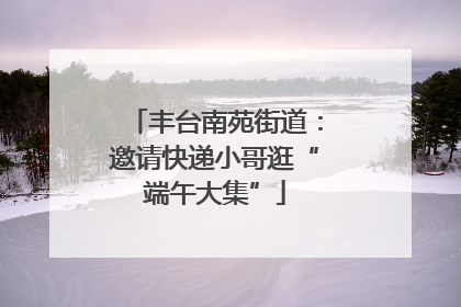 丰台南苑街道：邀请快递小哥逛“端午大集”