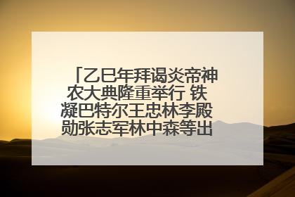 乙巳年拜谒炎帝神农大典隆重举行 铁凝巴特尔王忠林李殿勋张志军林中森等出席 孙伟主持