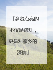 乡贤点亮的不仅是路灯，更是对家乡的深情