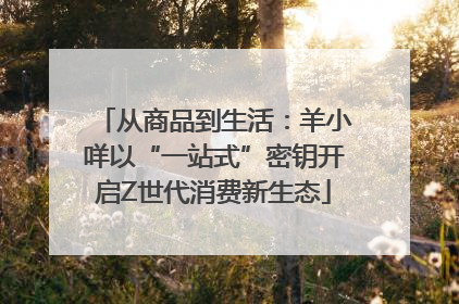 从商品到生活：羊小咩以“一站式”密钥开启Z世代消费新生态