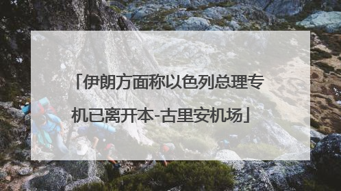 伊朗方面称以色列总理专机已离开本-古里安机场