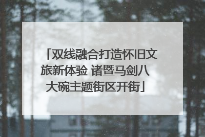 双线融合打造怀旧文旅新体验 诸暨马剑八大碗主题街区开街