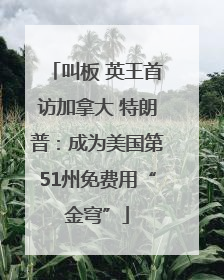 叫板 英王首访加拿大 特朗普：成为美国第51州免费用“金穹”