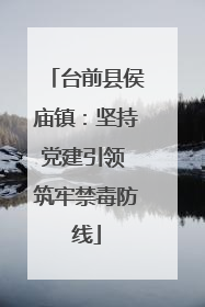台前县侯庙镇：坚持党建引领 筑牢禁毒防线