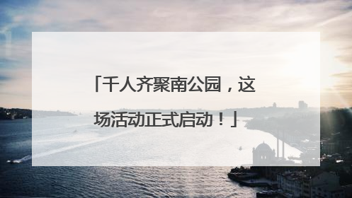 千人齐聚南公园，这场活动正式启动！