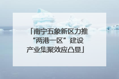 南宁五象新区力推“两港一区”建设 产业集聚效应凸显