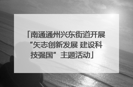 南通通州兴东街道开展“矢志创新发展 建设科技强国”主题活动