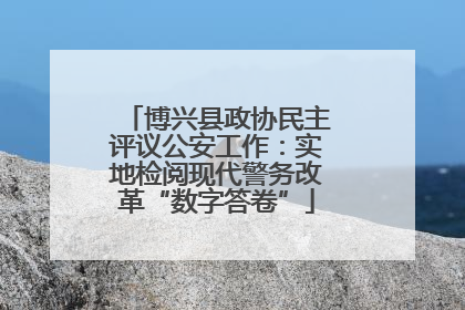 博兴县政协民主评议公安工作：实地检阅现代警务改革“数字答卷”