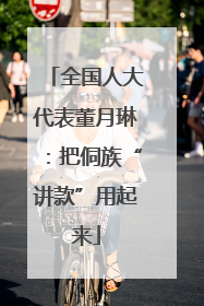 全国人大代表董月琳：把侗族“讲款”用起来