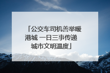 公交车司机善举暖港城 一日三事传递城市文明温度